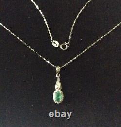 Stunning Ancient Emerald Real Emerald Necklace From Colombia, Gold, Silver Massif