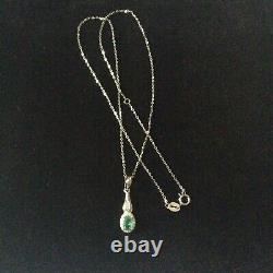 Stunning Ancient Emerald Real Emerald Necklace From Colombia, Gold, Silver Massif