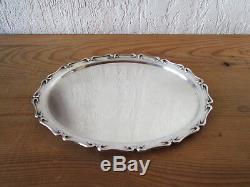 Stunning Old Small Flat Platter In Sterling Silver Martin Mayer Mainz