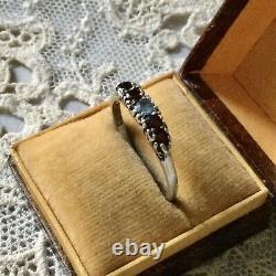 Sublime Ancienne Ring Grenat Sapphire Silver Massif, Tres Belle