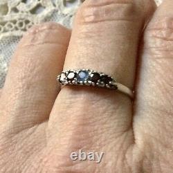 Sublime Ancienne Ring Grenat Sapphire Silver Massif, Tres Belle