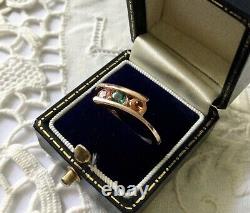 Sublime Ancient Multicolor Natural Sapphires Ring, Pink Gold, Massive Silver