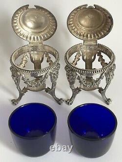 Sublime And Rare Former Pair Of Moutardiers In Massif Argent Goldsmith Fg
