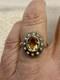 Sublime Antique Citrine Ring, Fine Pearl, And Solid Silver