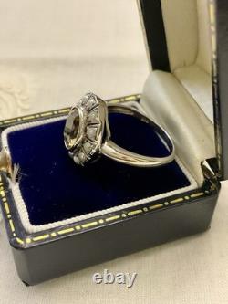 Sublime Antique Citrine Ring, Fine Pearl, and Solid Silver