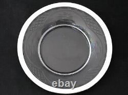Sublime antique caviar serving bowl with finger rinse in solid silver crystal with hallmarks