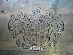 Sumptuous Old Solid Silver Tray Nineteenth Great Britain