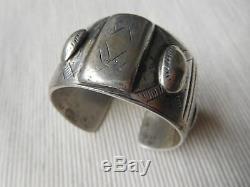 Superb Bracelet Ethnic Vintage Old Silver Massif Africa 141 Grs Os47