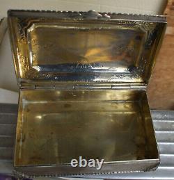 Superb Old And Big Sapphire Silver Box Cabochon 350 Grs