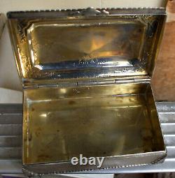 Superb Old And Big Sapphire Silver Box Cabochon 350 Grs