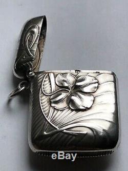 Superb Old Box Of Matches Pyrogene Sterling Silver Art Nouveau