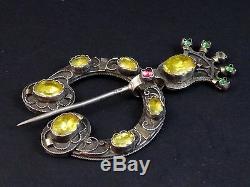 Superb Old Brooch Brooch Provençale Silver And Stone Nineteenth