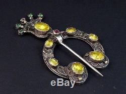 Superb Old Brooch Brooch Provençale Silver And Stone Nineteenth