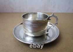 Superb Old Coffee Cup In Solid Silver, Minerva Punch, 129 Grams