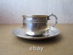 Superb Old Coffee Cup In Solid Silver, Minerva Punch, 129 Grams