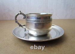 Superb Old Coffee Cup In Solid Silver, Minerva Punch, 129 Grams