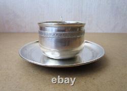 Superb Old Coffee Cup In Solid Silver, Minerva Punch, 129 Grams