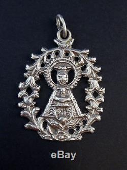 Superb Old Large Religious Medal In Sterling Silver Xviiith Century