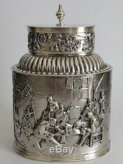 Superb Old Rare Box To The Silver Punches Lion Amsterdam Netherlands