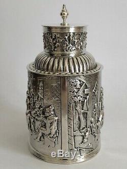 Superb Old Rare Box To The Silver Punches Lion Amsterdam Netherlands