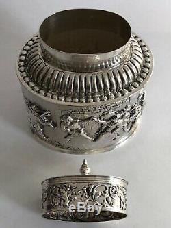 Superb Old Rare Box To The Silver Punches Lion Amsterdam Netherlands