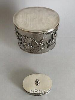 Superb Old Rare Box To The Silver Punches Lion Amsterdam Netherlands