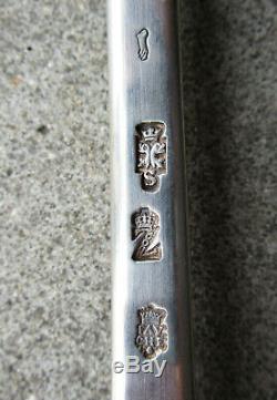 Superb Old Spoon Stew Silver Eighteenth Grenoble 1757 Arms