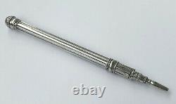 Superb Porte-mine Old 19th Epoque Empire Silver Poin Poin Hare #6 Pencil