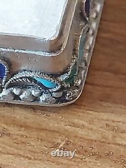 Superb Russian Enamelled Partitioned Box in Pure Silver Antique