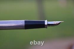 Superb Vintage 18k Gold Nib Fountain Pen CROSS TOWNSEND in 925 Sterling Silver Lined