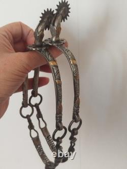Superb ancient spurs made of solid silver from South America