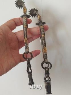Superb ancient spurs made of solid silver from South America