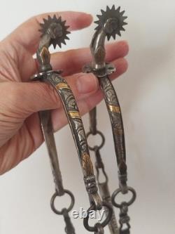 Superb ancient spurs made of solid silver from South America