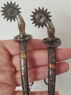 Superb ancient spurs made of solid silver from South America