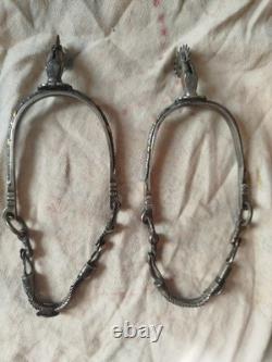 Superb ancient spurs made of solid silver from South America