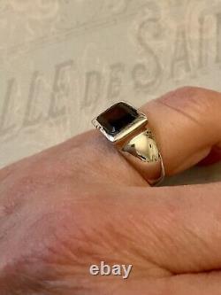 Tank Topaz Ring, Sterling Silver, ELEGANT Vintage Art Deco TANK RING