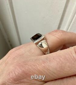 Tank Topaz Ring, Sterling Silver, ELEGANT Vintage Art Deco TANK RING