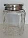 The Title In English Is: "large Antique Cut Crystal Jar, Solid Silver Lid Minerva 1816gr Excellent Condition"