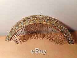 Tiara Jewelry Tiara Comb Former Nineteenth Century Brass 19 Fancy Pearl Silver