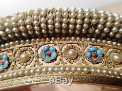 Tiara Jewelry Tiara Comb Former Nineteenth Century Brass 19 Fancy Pearl Silver