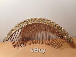 Tiara Jewelry Tiara Comb Former Nineteenth Century Brass 19 Fancy Pearl Silver