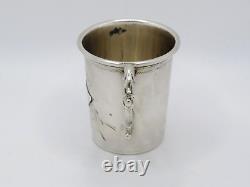 Translated title: Antique Early 20th Century German Solid Silver 800 Baptism Mug Fully