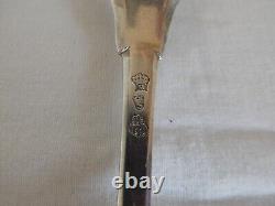 Translation: 'Ancient Solid Silver Stew Spoon Stamped with Farmers General Lille'