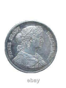 Translation: Ancient solid silver currency GERMANY, FREE CITY FRANKFURT 2 Thaler 1866