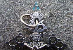 Translation: 'Antique Beautiful Savoyard Cross Grille Pendant in Solid Silver Savoie Chambéry'