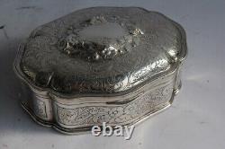 Translation: 'Antique solid silver jewelry box (50909)'