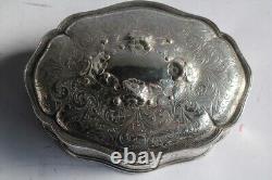 Translation: 'Antique solid silver jewelry box (50909)'