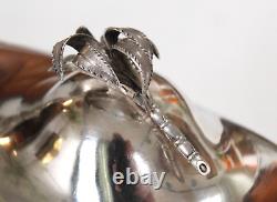 Translation: Magnificent antique solid silver sugar bowl, 2nd rooster, Empire period, early 19th century, 508g.