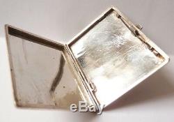 Transmission Cigarette Case Engraved Solid Silver Around 1920 Old Silver Box 100g