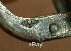 Tres Jolie Pair Of Old Earrings Silver & Grosses Pierres Blanches